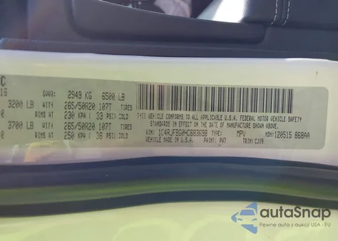 2017 Jeep Grand Cherokee Limited 4X4 z USA, uszkodzony, nr VIN 1C4RJFBG0HC683698